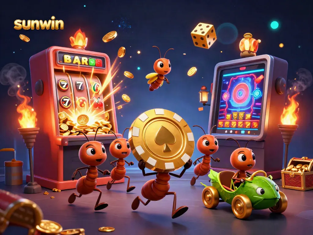 Sunwin's ants heist: a vibrant casino adventure with characters and jackpots galore