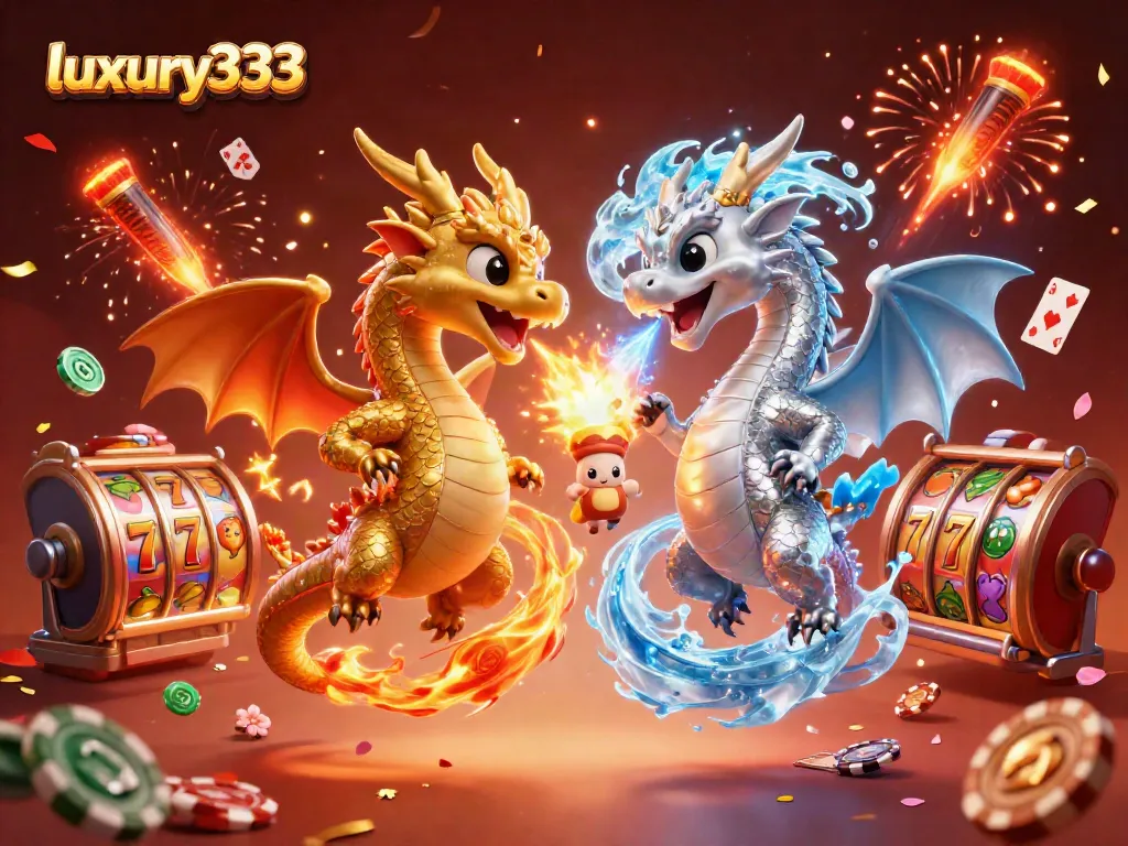 Menang besar menggunakan luxury333 di kasino dengan slot bergulir dan chip berkilauan.