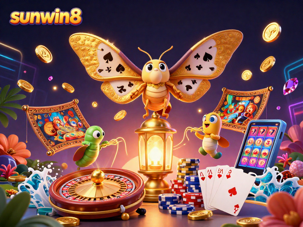 Experience the excitement of sunwin8 with dazzling casino elements and vibrant 3D characters.