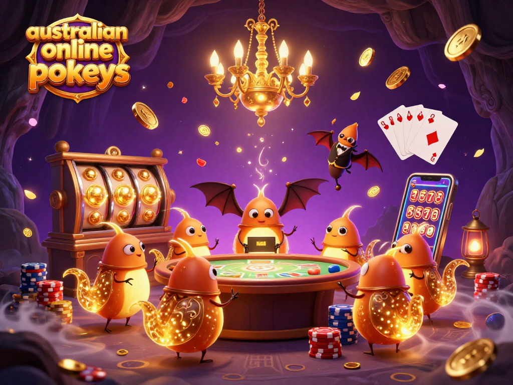 Engage with australian online pokies in a vibrant casino scene filled with glowworms and exciting games.