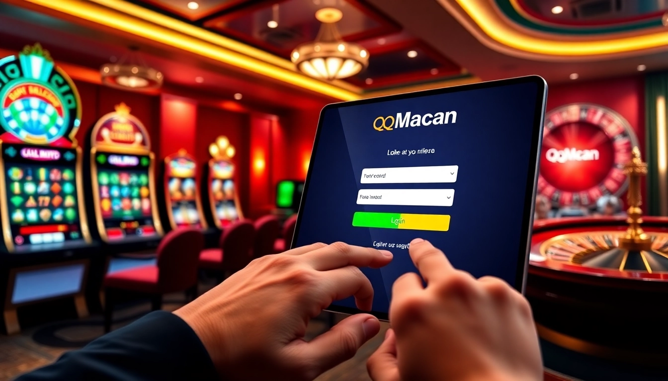 Login to QQMacan for a premium online slot experience with a modern interface.