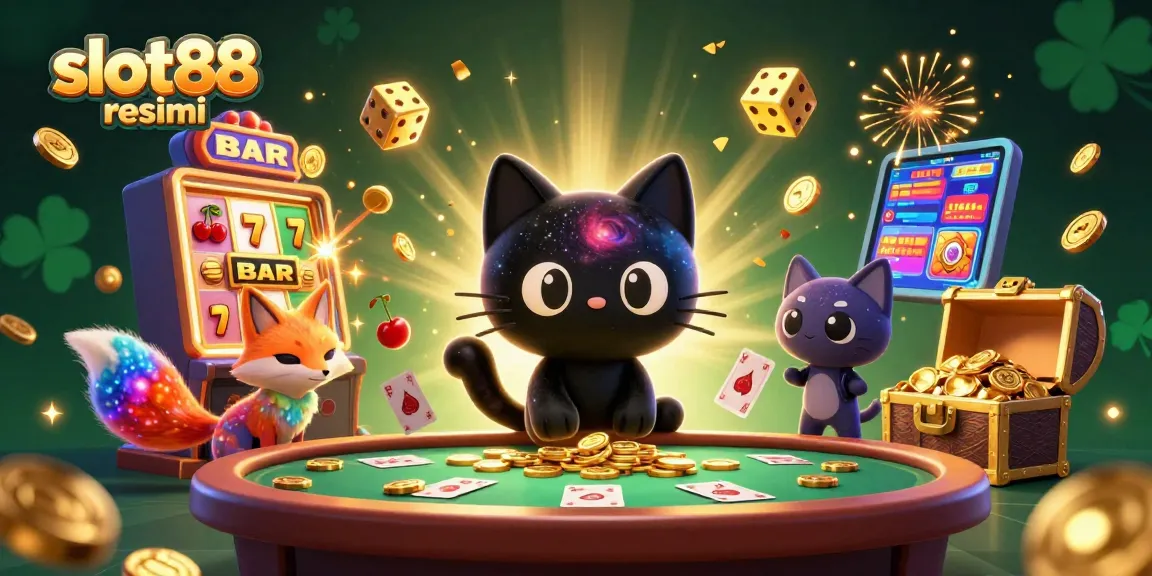Engage in thrilling slot games at slot88 resmi with captivating cosmic characters and rich casino elements.