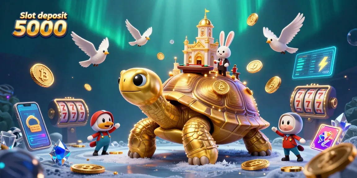 Engage in exciting gameplay with slot deposit 5000 featuring a golden tortoise casino and dynamic gaming elements.