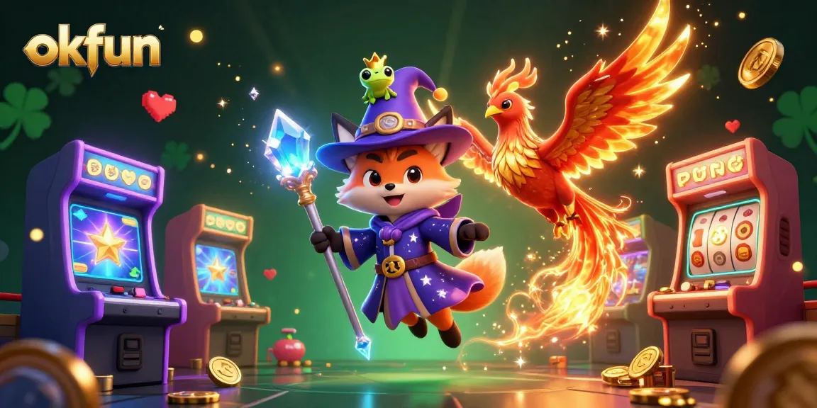Experience exciting gameplay with okfun's enchanting casino theme featuring vibrant characters and elements