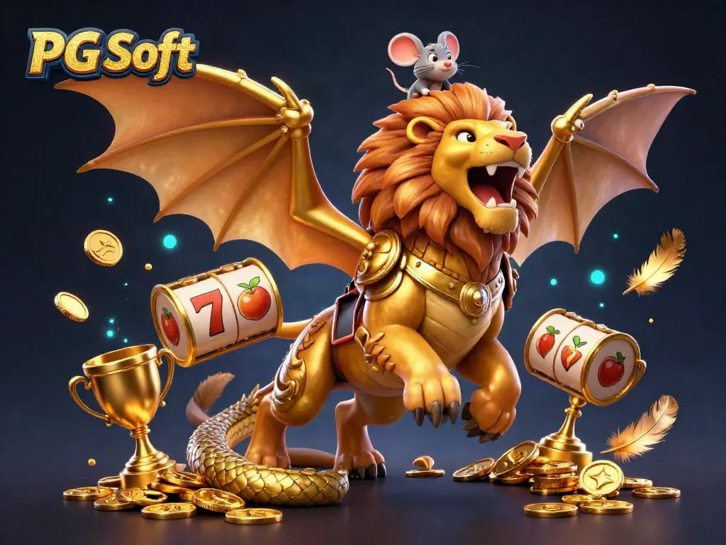 Permainan slot PG Soft yang menampilkan elemen slot bergulir dan simbol keberuntungan dengan desain menarik.