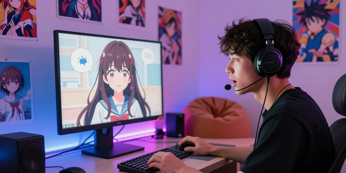 Engaging interaction with a lively hentai chat AI character on a sleek computer, showcasing immersive digital conversations.