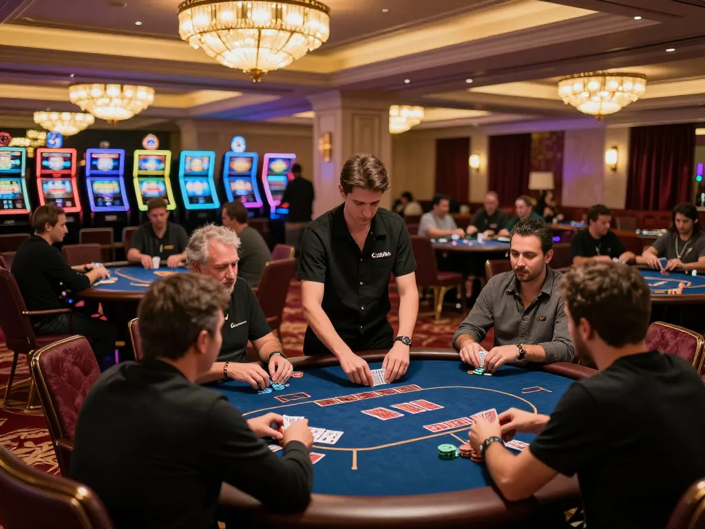 Experience dynamic poker gameplay at AMBKING1234 featuring m119 strategies in a luxurious casino.
