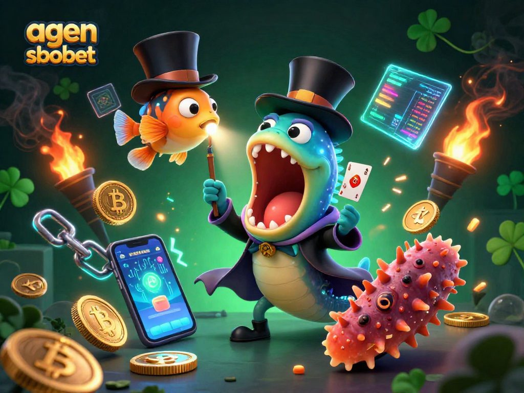 Experience agen sbobet with an engaging magic act featuring a deep-sea eel and friends showcasing gambling excitement.