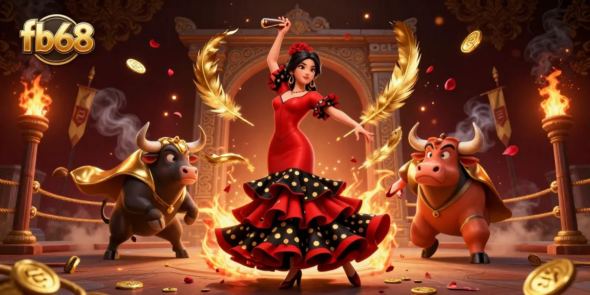 Experience thrilling gameplay with fb68 as a dancer and bull animation captures casino excitement.
