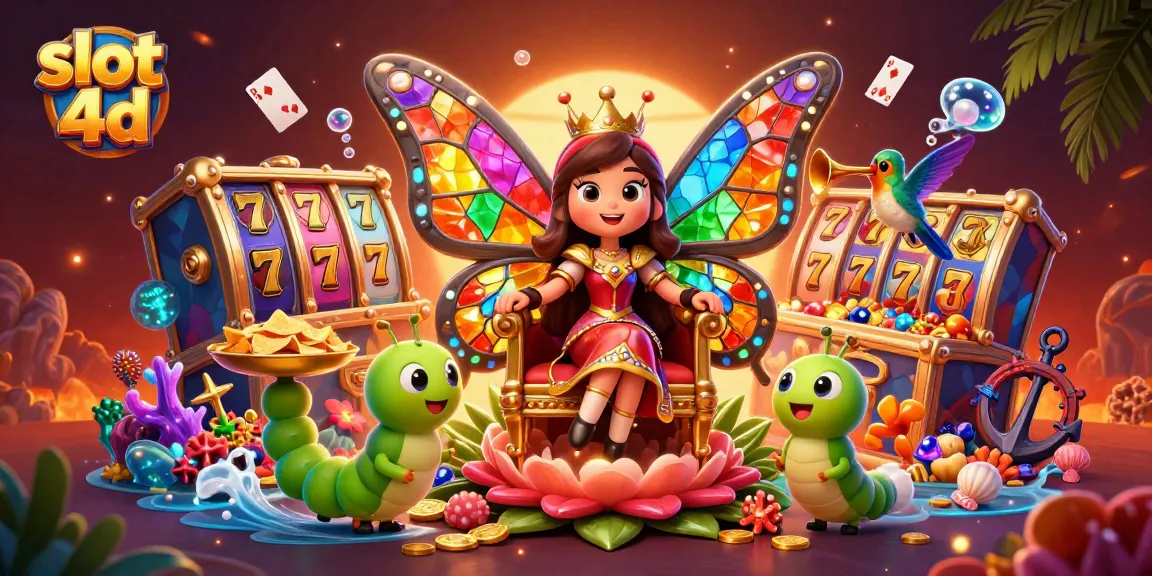 Engage in thrilling slot 4d games amidst a vibrant casino scene full of jewels and excitement.