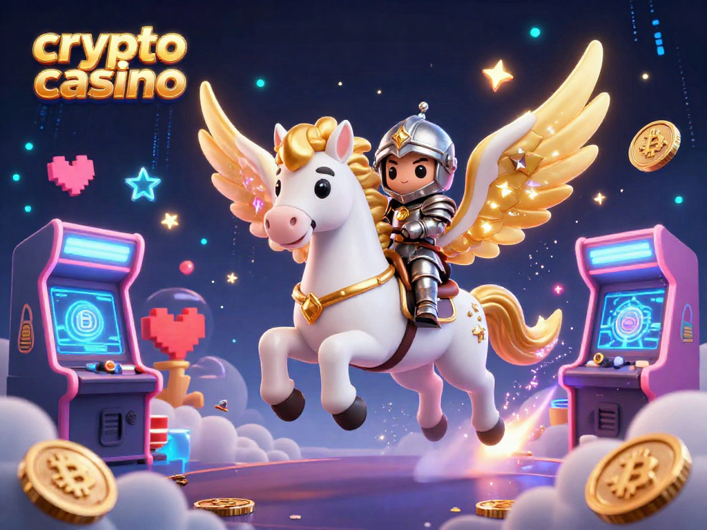 Experience the excitement of a crypto casino with vibrant 3D characters and dynamic gaming elements.