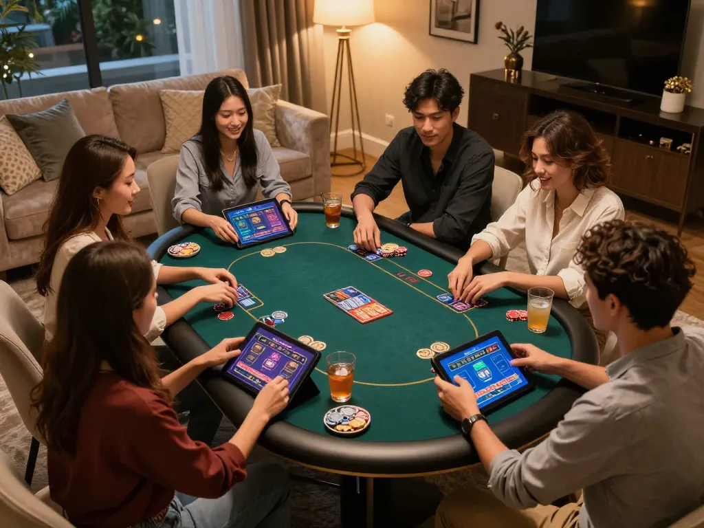 Engaged players enjoy games at Canadian online casinos using tablets and smartphones.