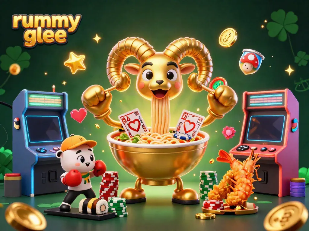 Rummy Glee: Memperlihatkan karakter anime unik dalam konteks kasino dan permainan kartu.