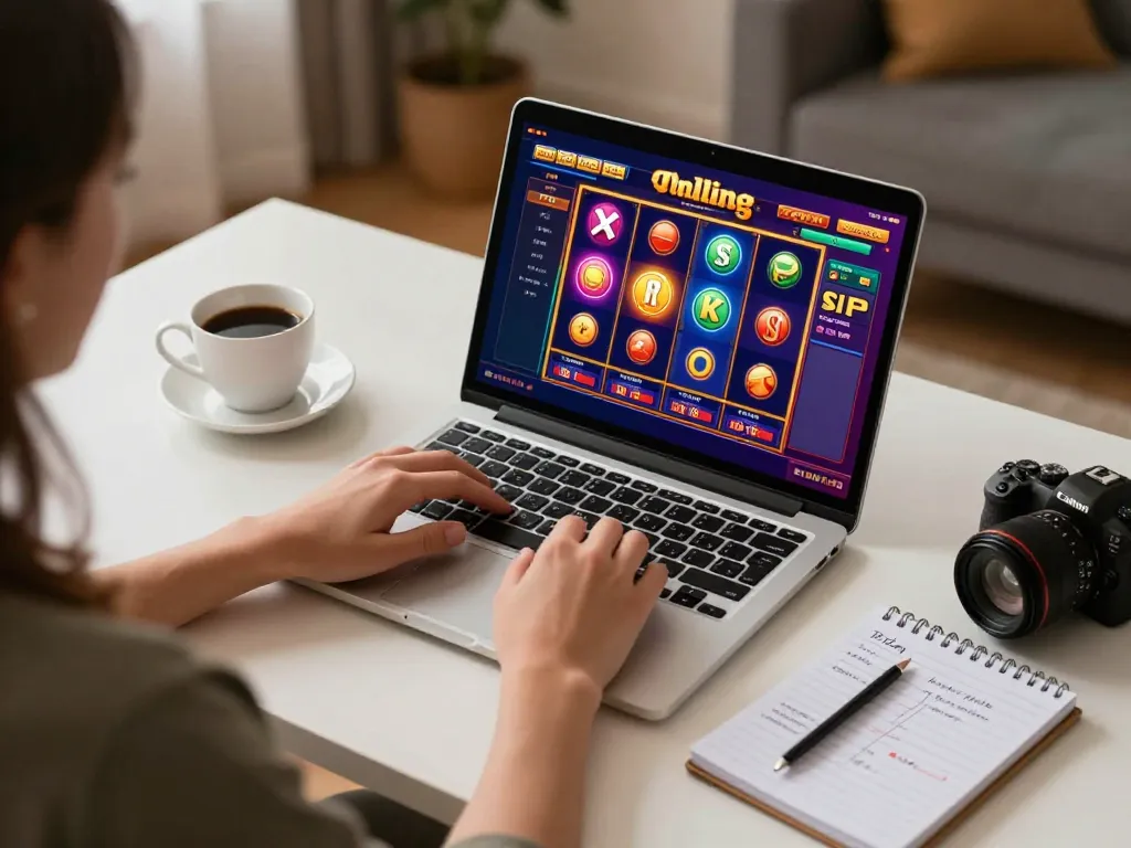 Player engaging in online gaming on trang chủ 789bet, enjoying a cozy and strategic atmosphere at home.