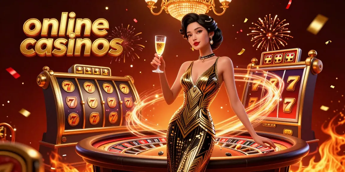 Experience exciting gameplay at online casinos with elegant ambiance and vibrant gaming elements.