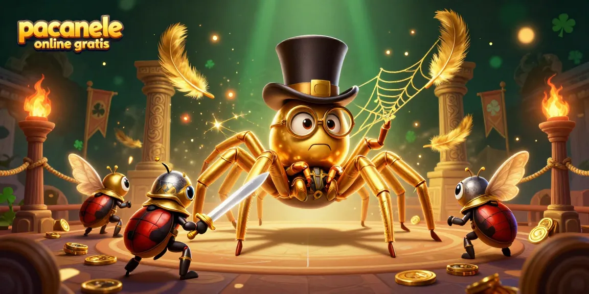 Joacă păcănele online gratis cu personaje captivante într-un peisaj de casino plin de detalii.