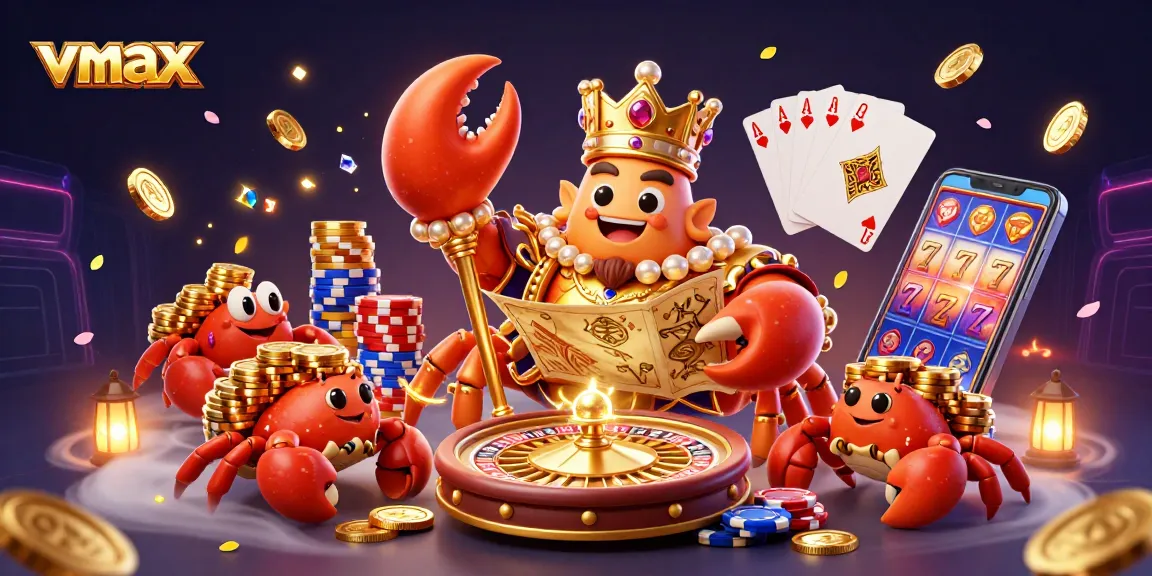 Experience the thrill of vmax gaming with vibrant casino elements and a dynamic scene.
