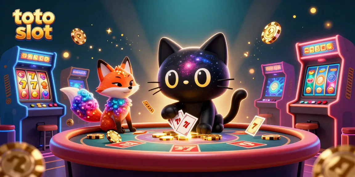 Engage with toto slot excitement at the cosmic casino, where the enchanting black hole cat draws in golden chips.