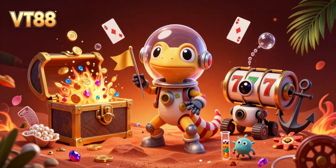 Engage with VT88's vibrant casino adventures featuring aliens and gold treasures.