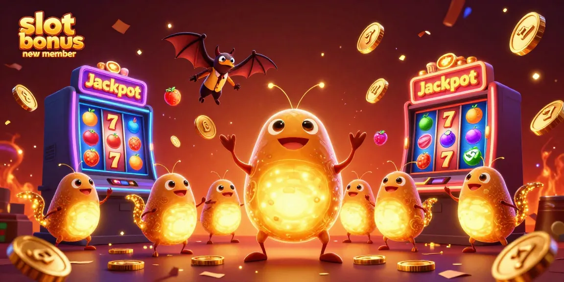 Experience the excitement of a slot bonus new member with creative casino elements and lively glowworms.