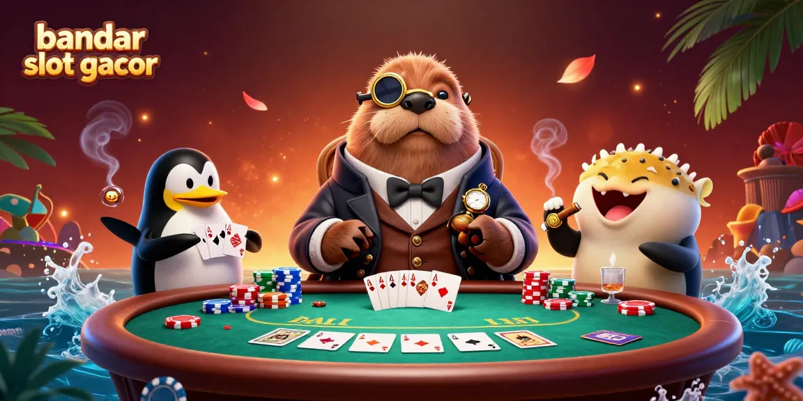Experience thrilling gameplay at bandar slot gacor with our 3D casino illustration featuring charming characters.